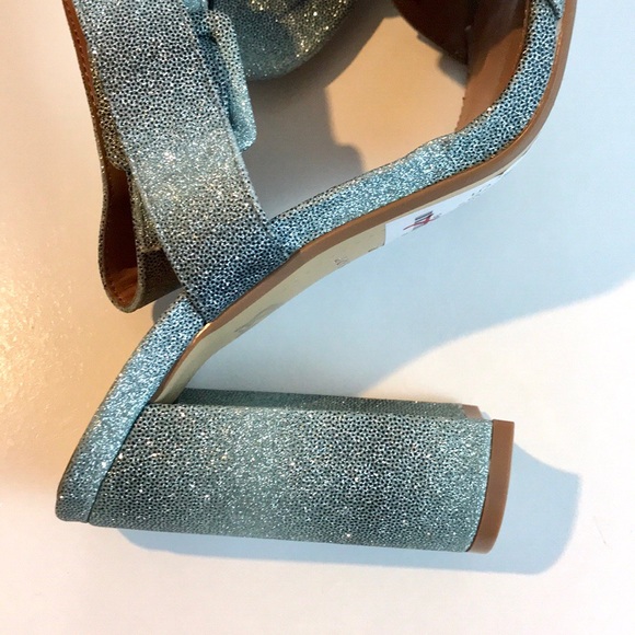 Topshop Glittering Blue and Grey Sandal Heels - Picture 4 of 8